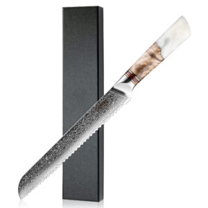 Tokachi 8" Damascus Steel Bread Knife  パン切りナイフ
