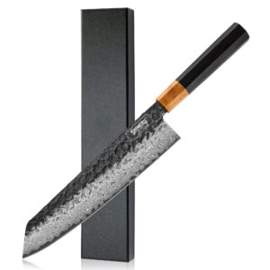 Dark Grain 9.5" Damascus Steel Kiritsuke Knife 切り付け包丁