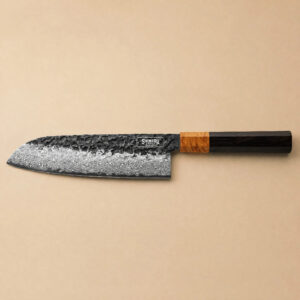 Dark Grain 7" Damascus Steel Santoku Knife