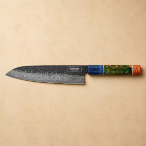 Yoshii 8″ Damascus Steel Gyuto Knife