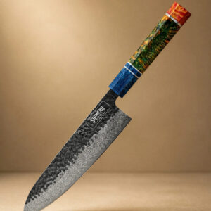 Yoshii 8″ Damascus Steel Gyuto Knife